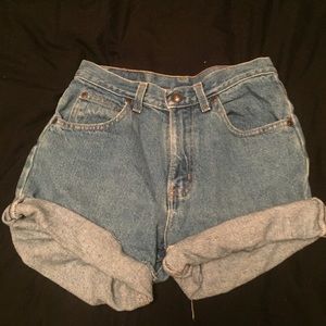 Denim High Waisted Shorts